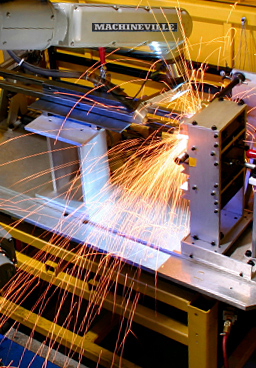welding machines constructing robots